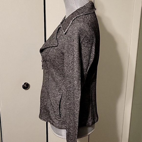 Bobeau lightweight gray moto jacket - Picture 3 of 7